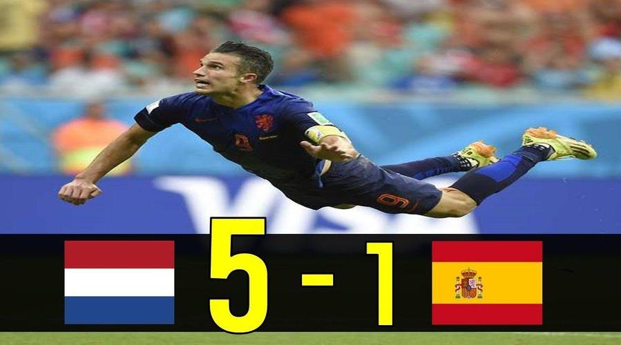 世界杯西班牙vs荷兰5比1